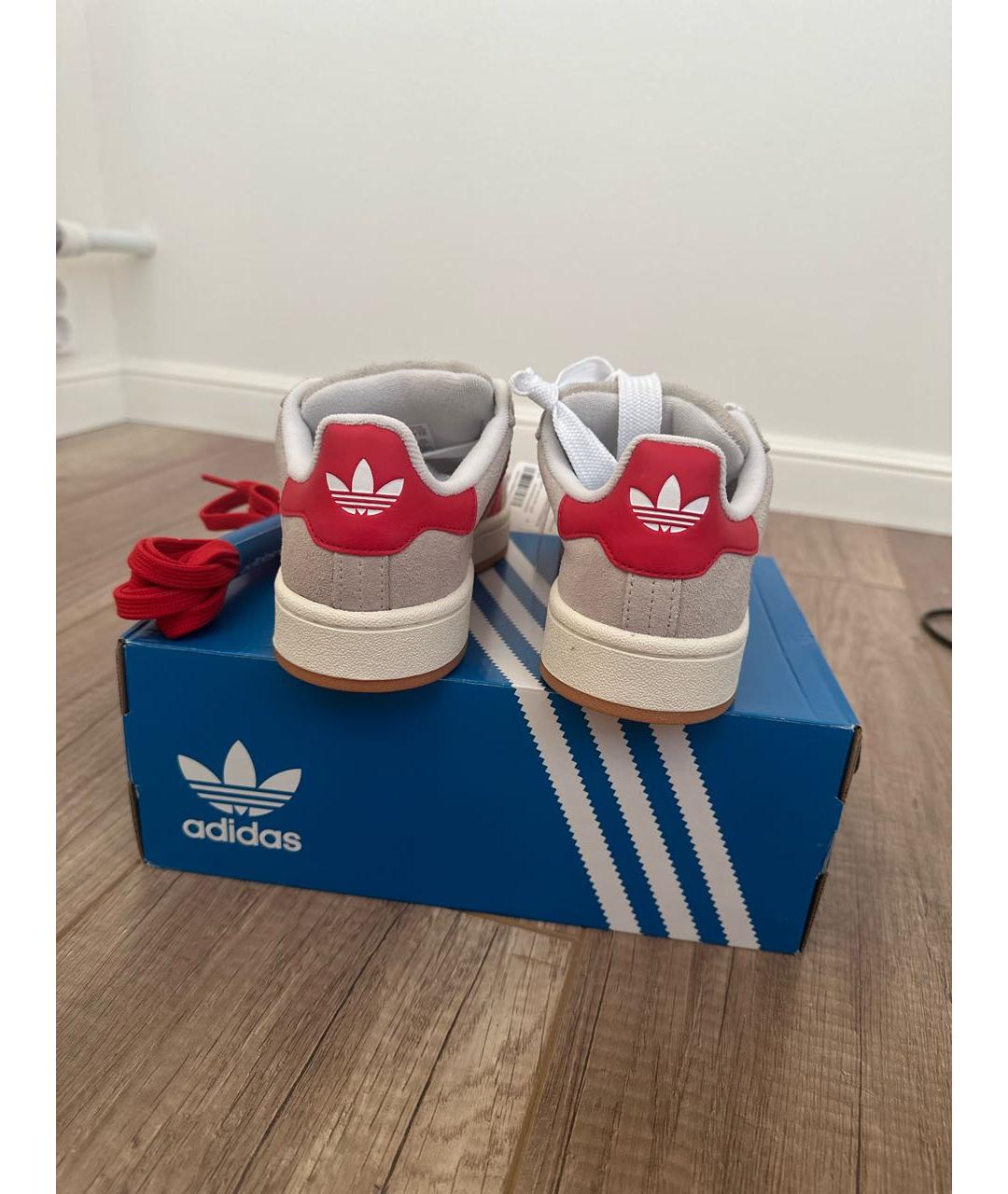 ADIDAS Бежевые замшевые кроссовки, фото 4