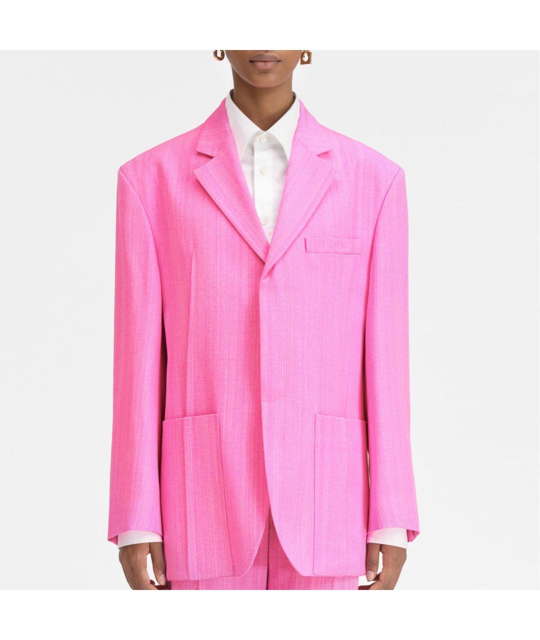 JACQUEMUS Фуксия вискозный жакет/пиджак, фото 4
