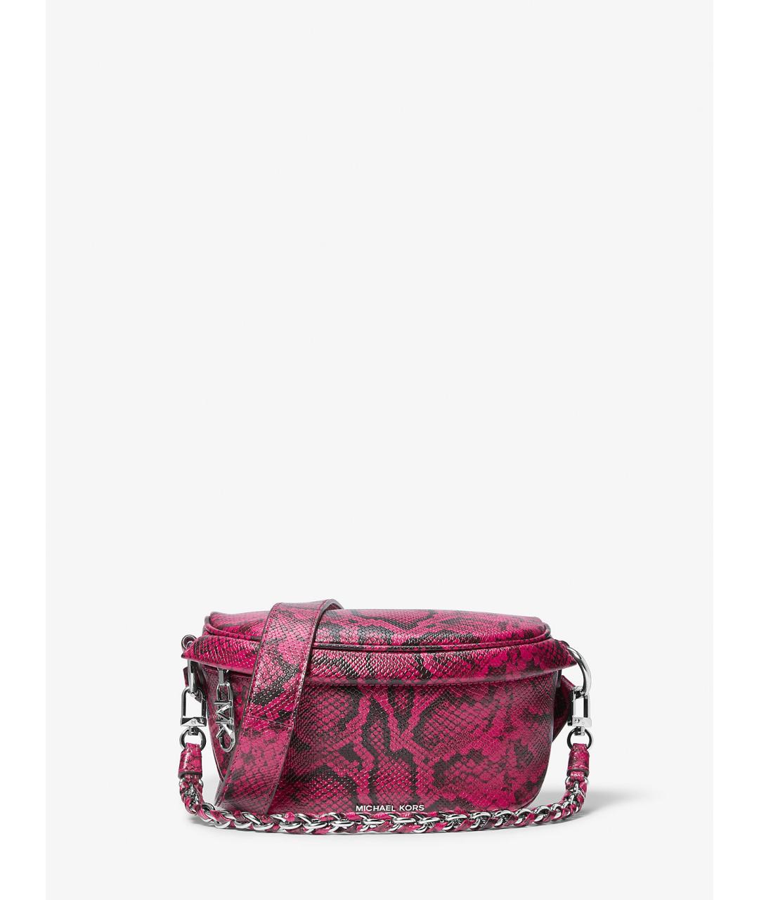 MICHAEL KORS Розовая кожаная поясная сумка, фото 5