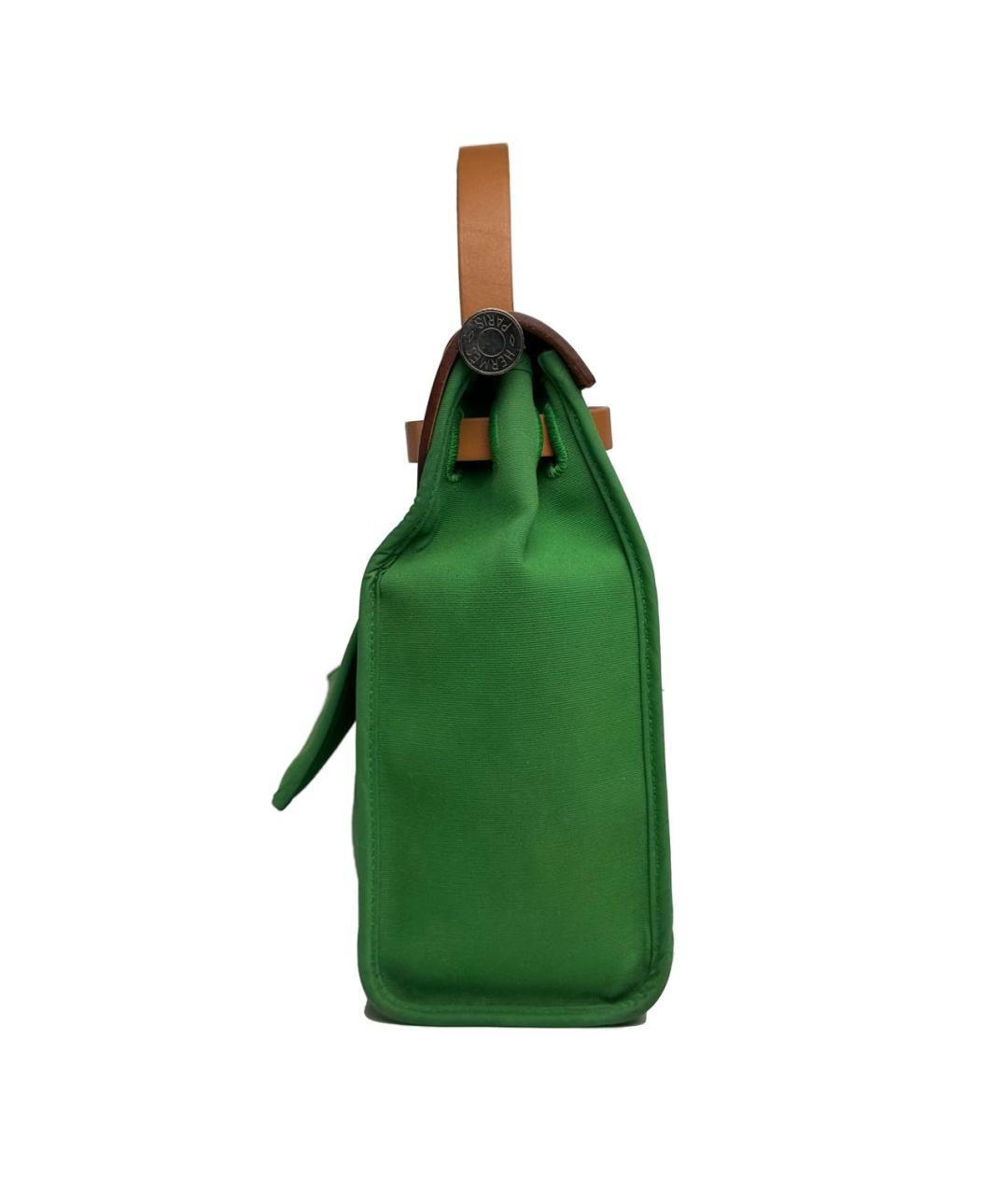 HERMES Зеленая сумка с короткими ручками, фото 4