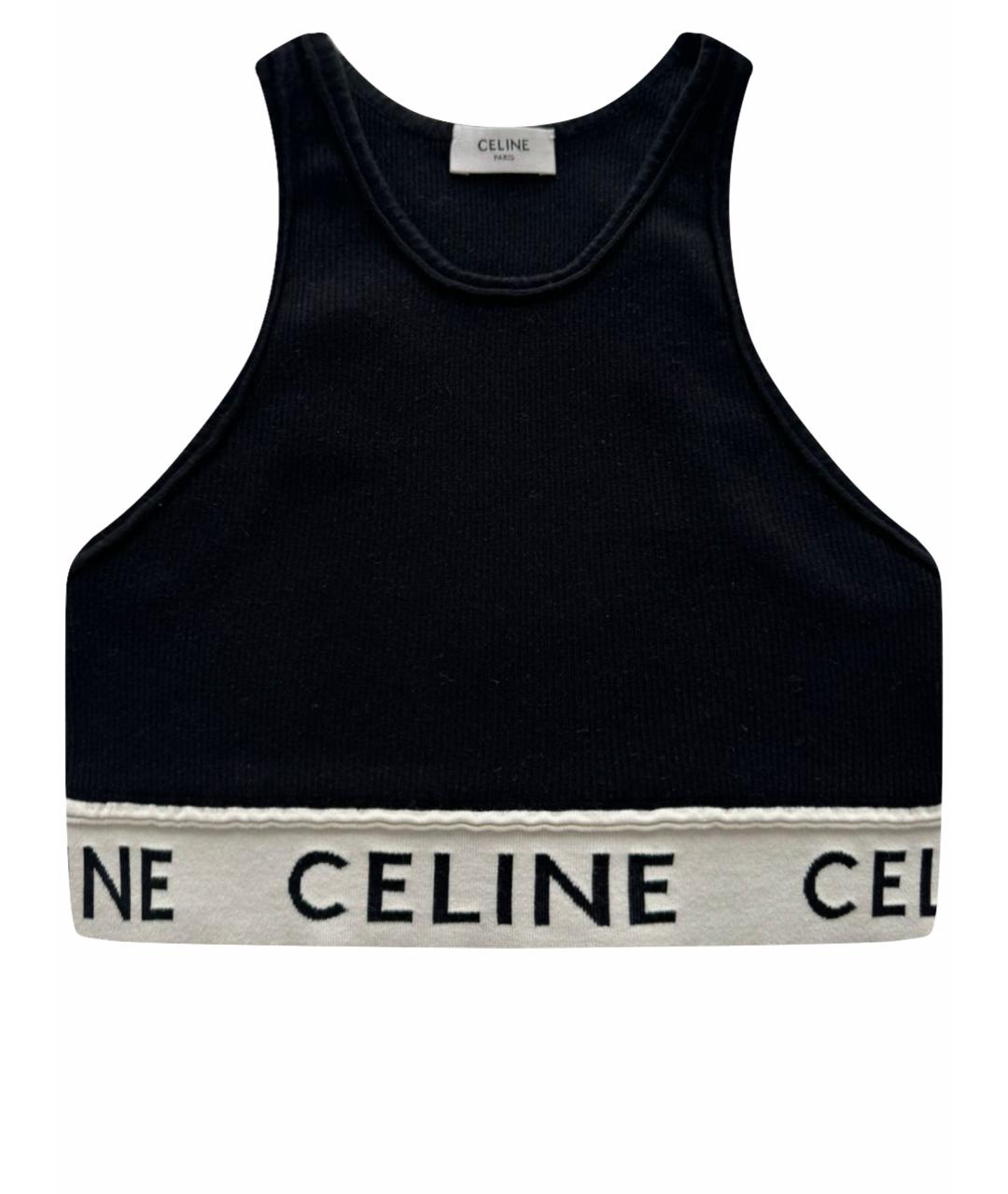 CELINE PRE-OWNED Черная майка, фото 1