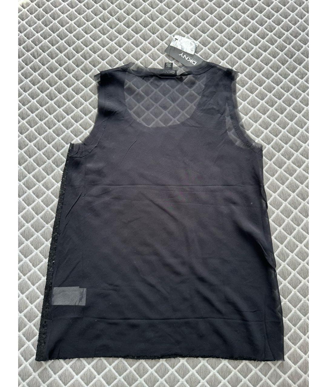 DKNY Черная шелковая блузы, фото 2