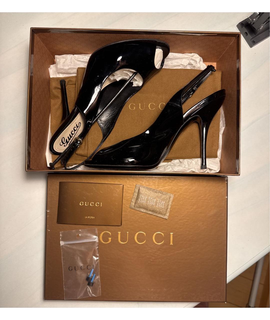 GUCCI Черные кожаные туфли, фото 8
