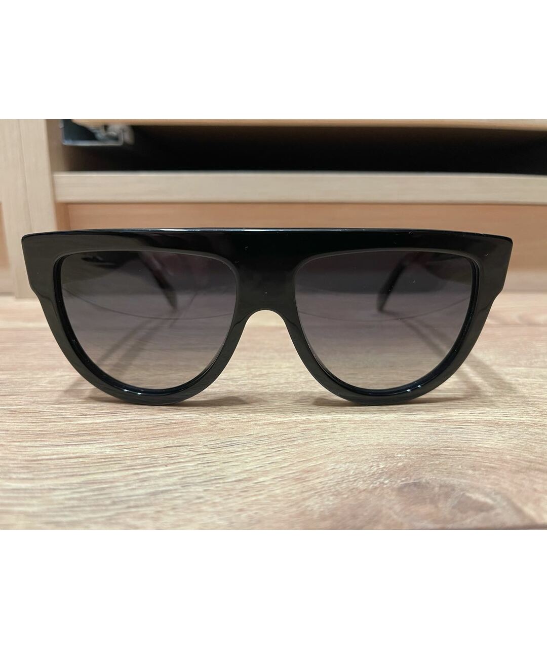CELINE PRE-OWNED Черные пластиковые солнцезащитные очки, фото 7