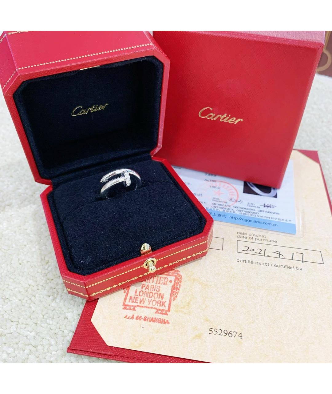 CARTIER Серебряное кольцо из белого золота, фото 3