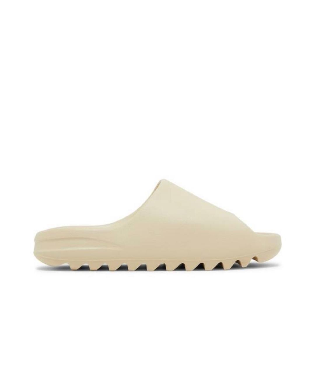 ADIDAS YEEZY Бежевые резиновые шлепанцы, фото 1