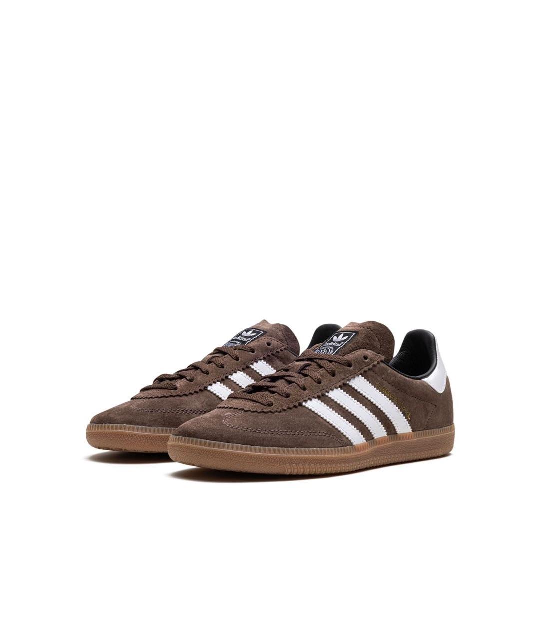 ADIDAS Коричневые замшевые кеды, фото 2