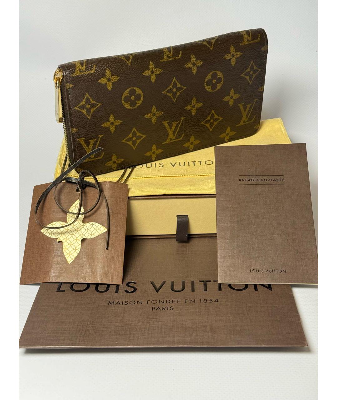 LOUIS VUITTON Коричневый кошелек, фото 5