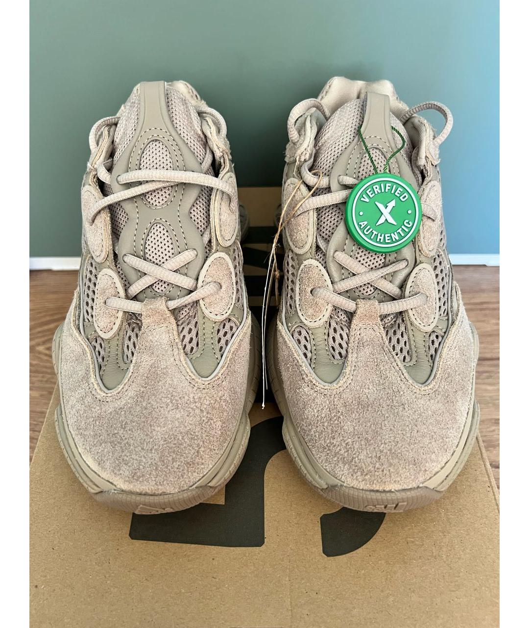 ADIDAS YEEZY Бежевые замшевые кроссовки, фото 2