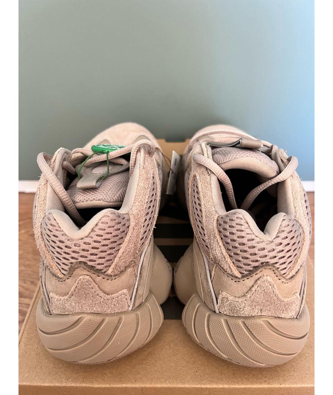 ADIDAS YEEZY Бежевые замшевые кроссовки, фото 4