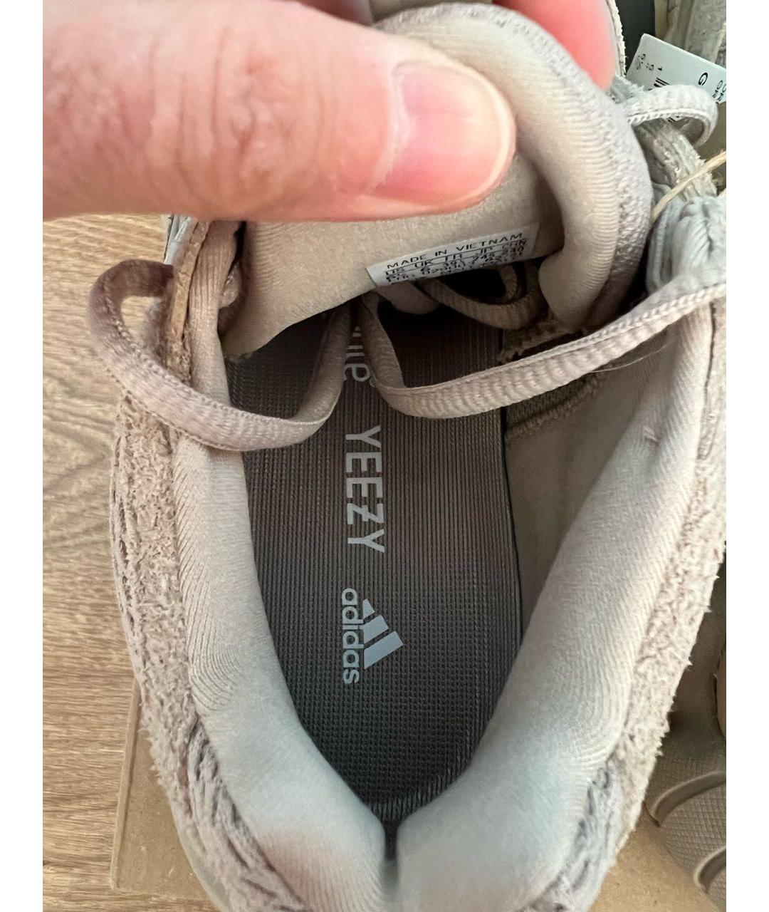 ADIDAS YEEZY Бежевые замшевые кроссовки, фото 6