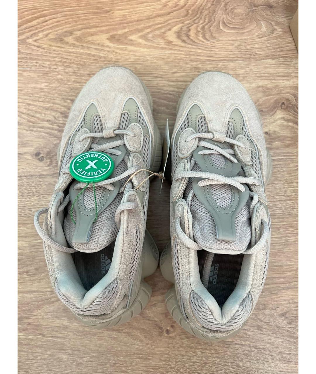 ADIDAS YEEZY Бежевые замшевые кроссовки, фото 3