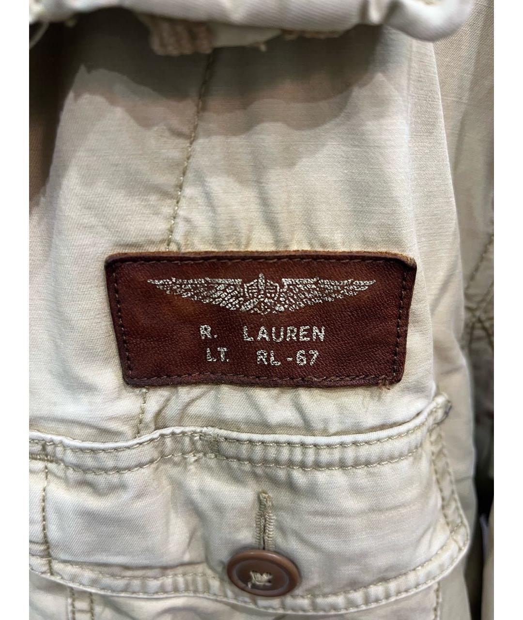 POLO RALPH LAUREN Бежевая хлопковая куртка, фото 4