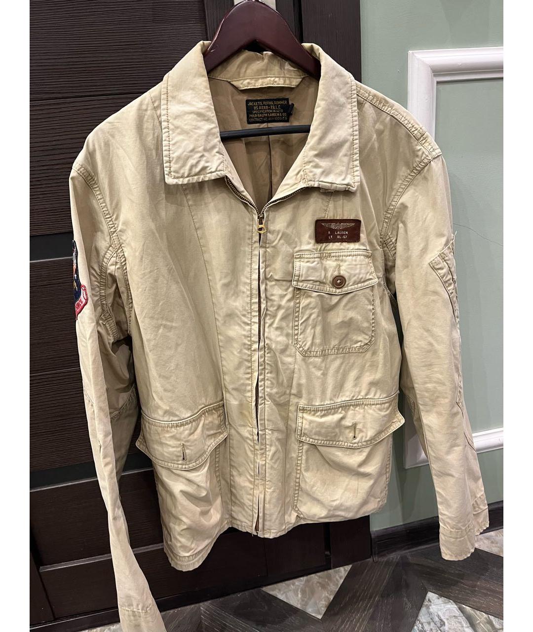 POLO RALPH LAUREN Бежевая хлопковая куртка, фото 6