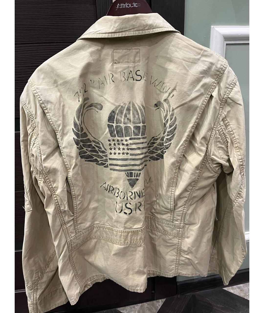 POLO RALPH LAUREN Бежевая хлопковая куртка, фото 2