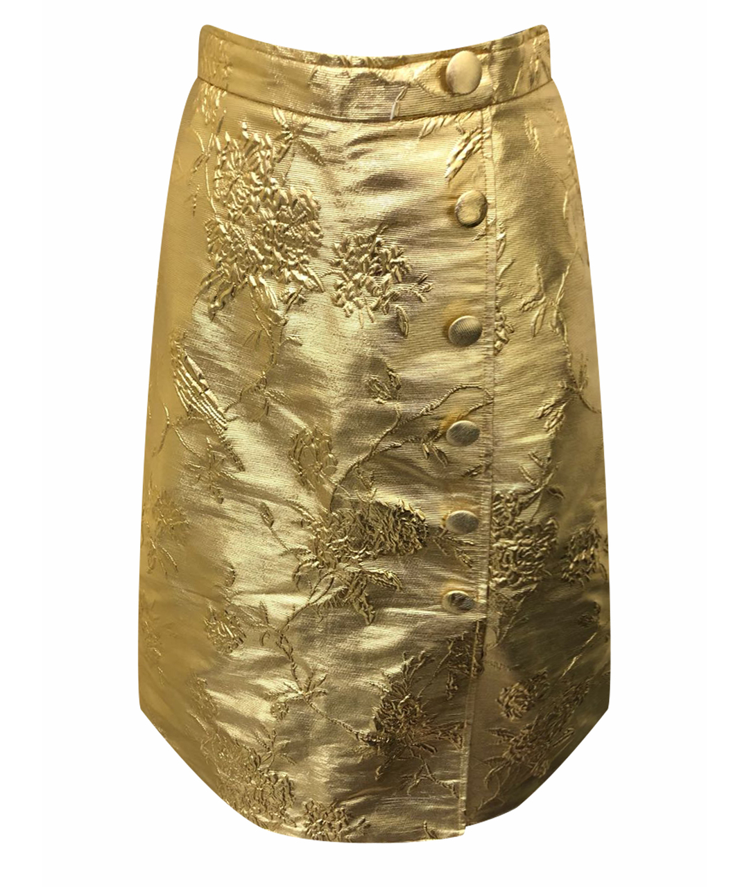 GIUSEPPE DI MORABITO Золотая юбка миди, фото 1