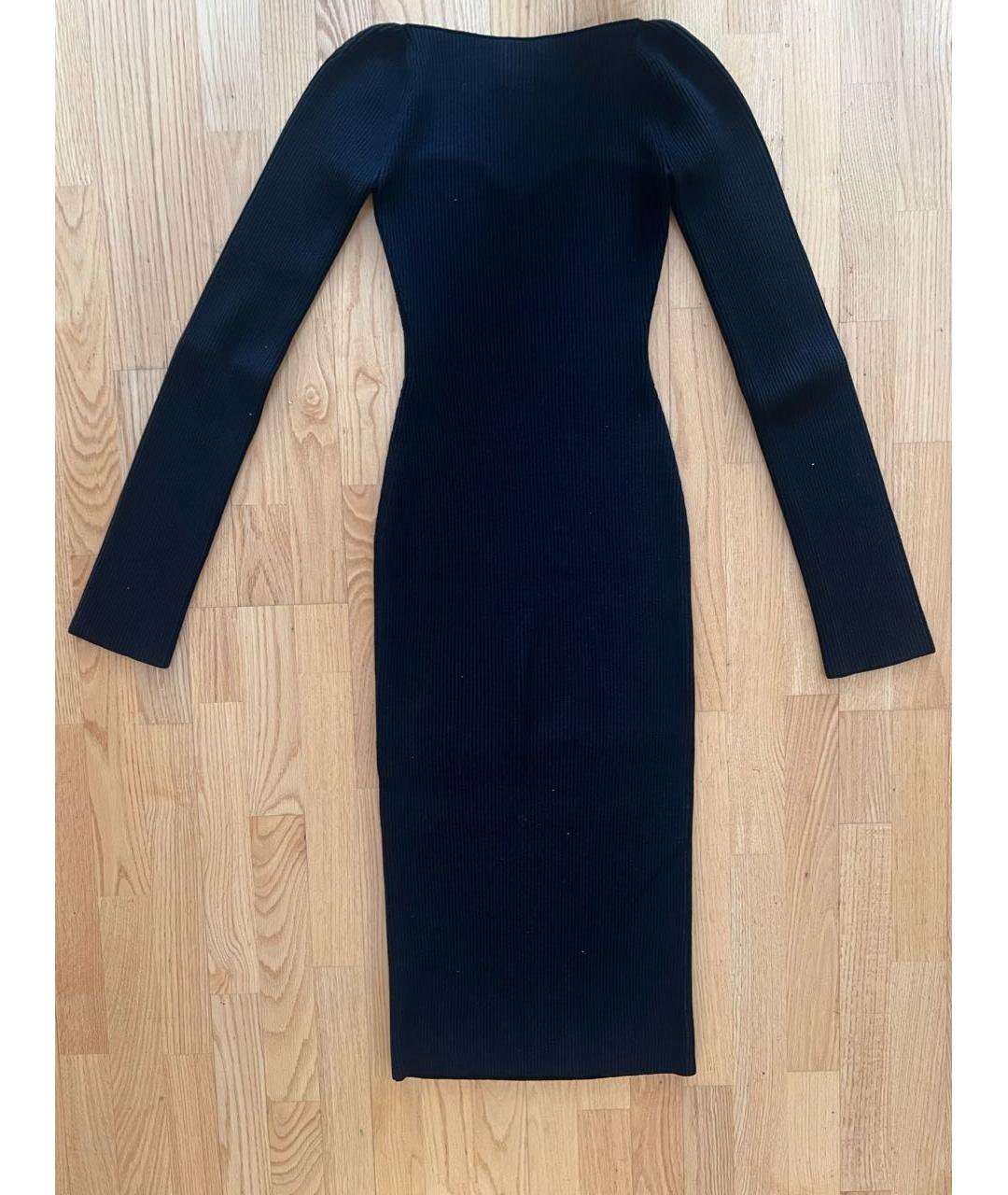 KHAITE Черное вискозное коктейльное платье, фото 2