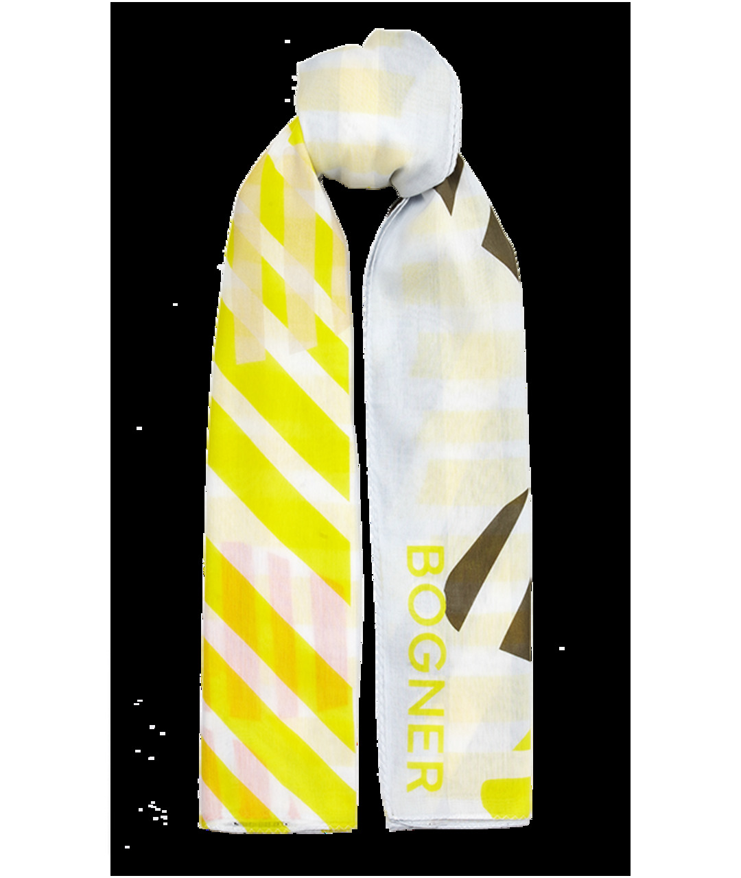 BOGNER Желтый хлопковый шарф, фото 3