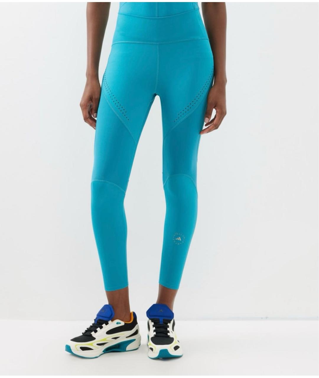 ADIDAS BY STELLA MCCARTNEY Бирюзовые полиэстеровые спортивные брюки и шорты, фото 3
