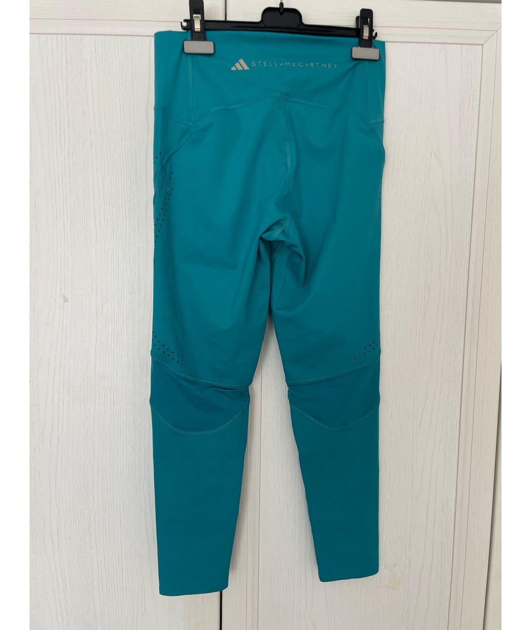 ADIDAS BY STELLA MCCARTNEY Бирюзовые полиэстеровые спортивные брюки и шорты, фото 2