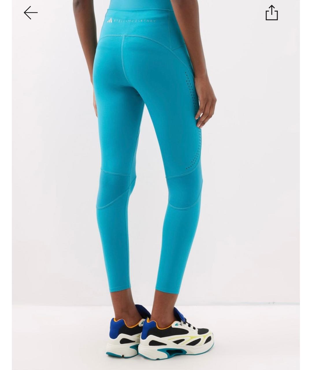 ADIDAS BY STELLA MCCARTNEY Бирюзовые полиэстеровые спортивные брюки и шорты, фото 4