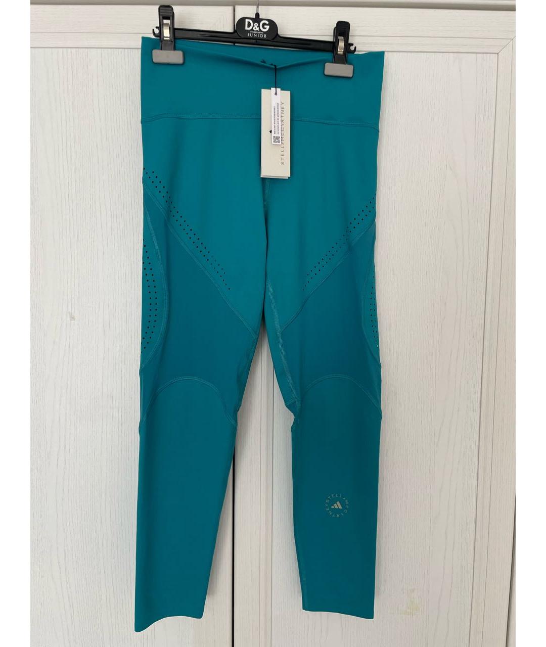 ADIDAS BY STELLA MCCARTNEY Бирюзовые полиэстеровые спортивные брюки и шорты, фото 8