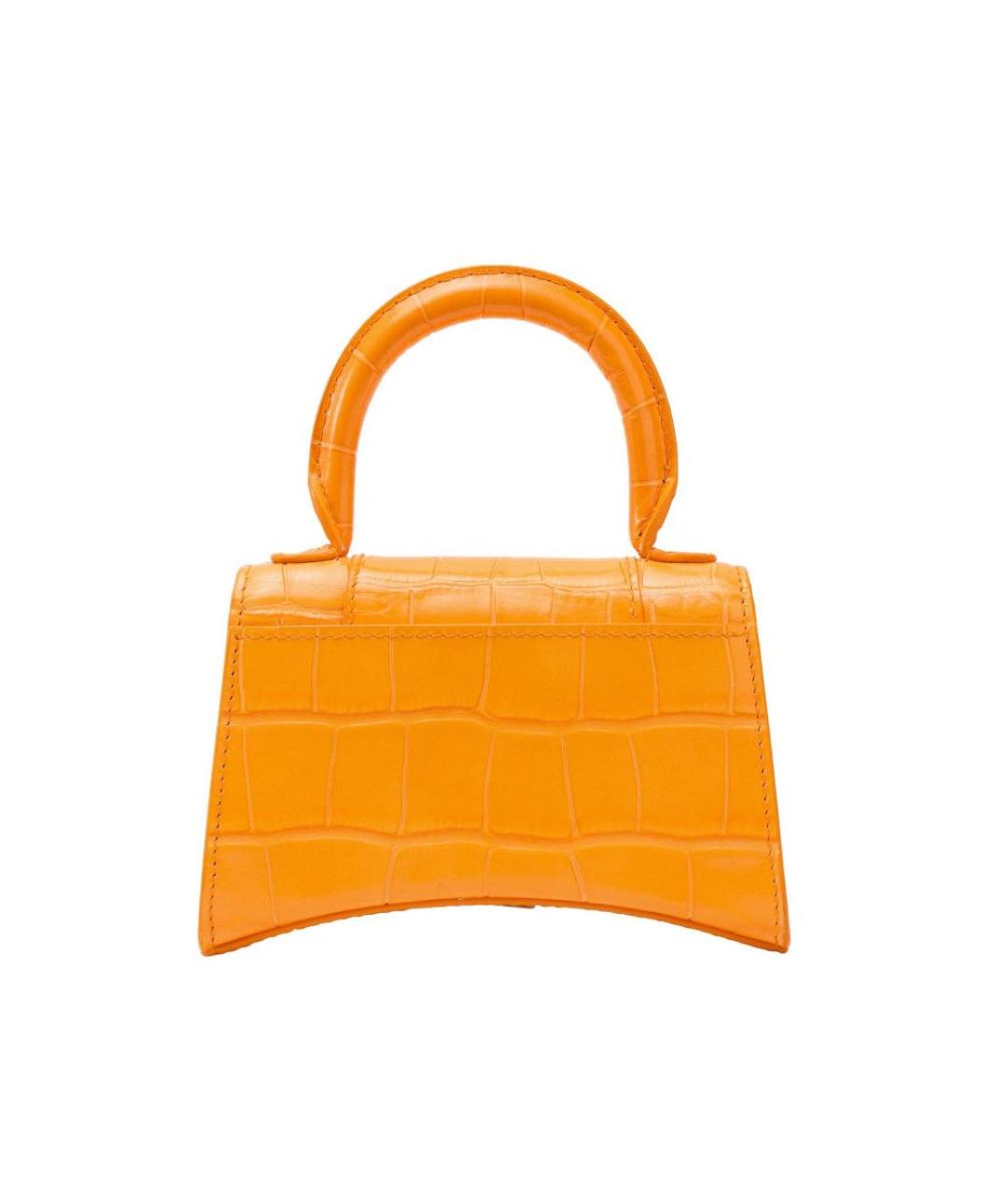 BALENCIAGA Оранжевая кожаная сумка с короткими ручками, фото 3