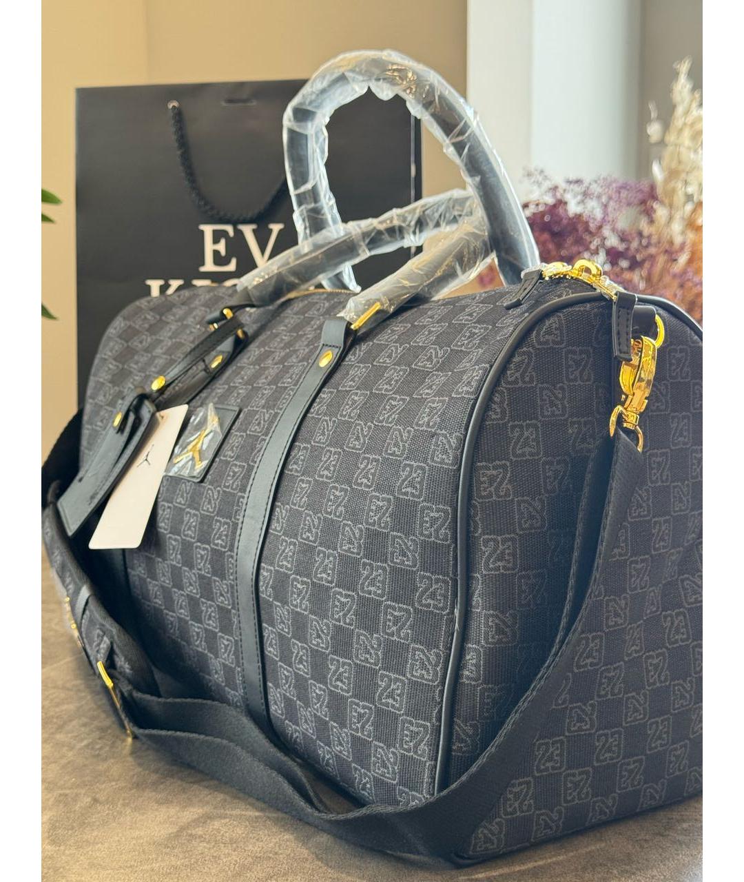 JORDAN Черная тканевая дорожная/спортивная сумка, фото 5