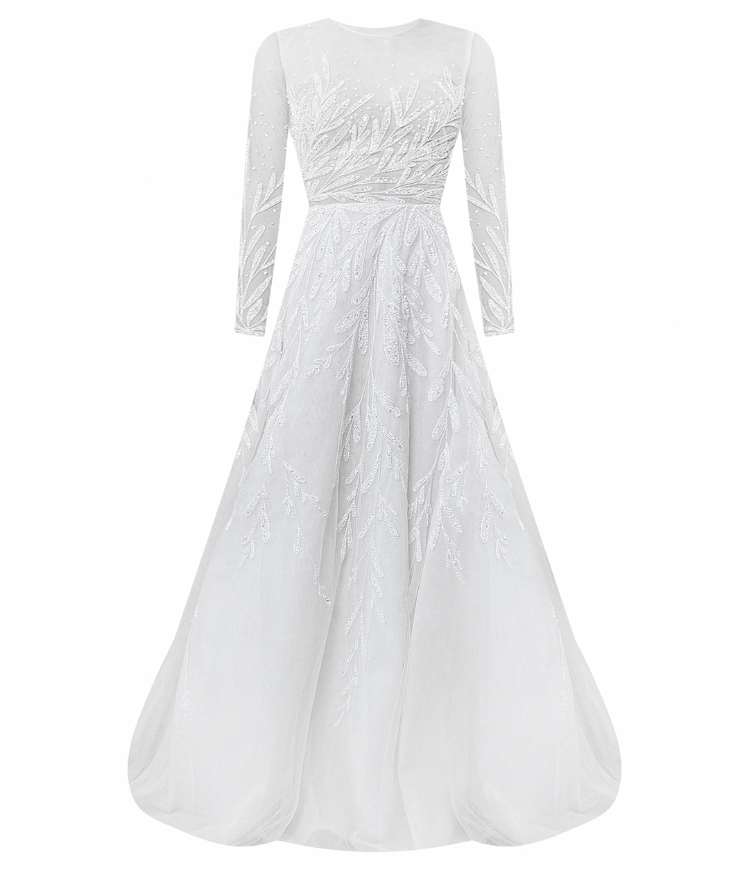 Georges Hobeika Белое сетчатое свадебное платье, фото 1