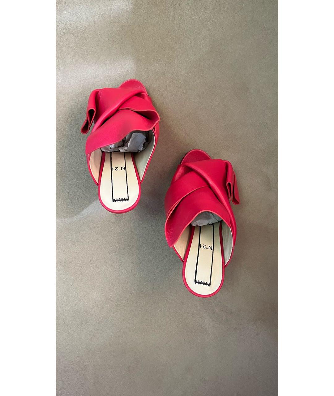 NO. 21 Красные кожаные туфли, фото 3