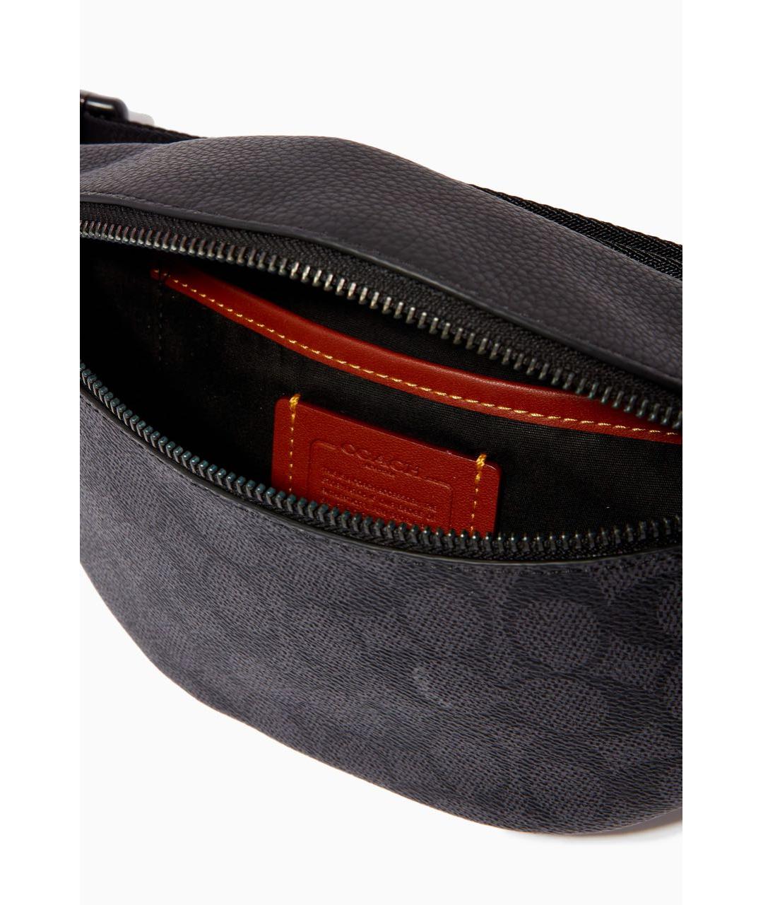 COACH Антрацитовая поясная сумка, фото 3