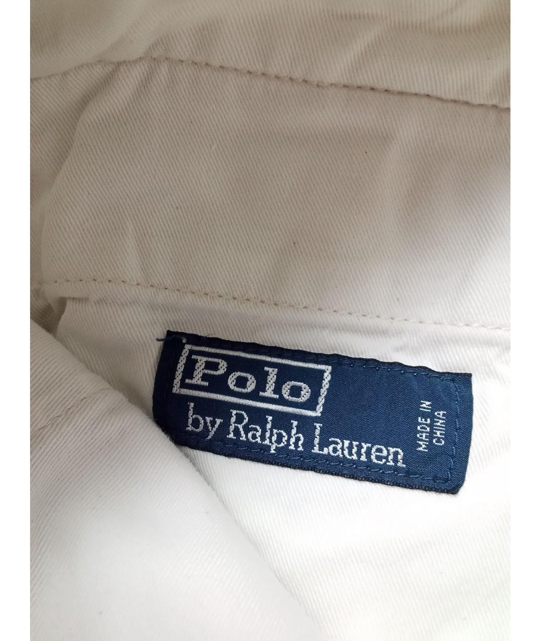 POLO RALPH LAUREN Белые хлопковые шорты, фото 3