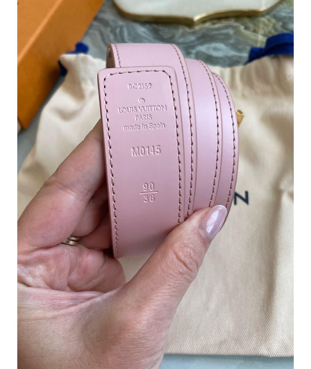 LOUIS VUITTON Розовый ремень, фото 3