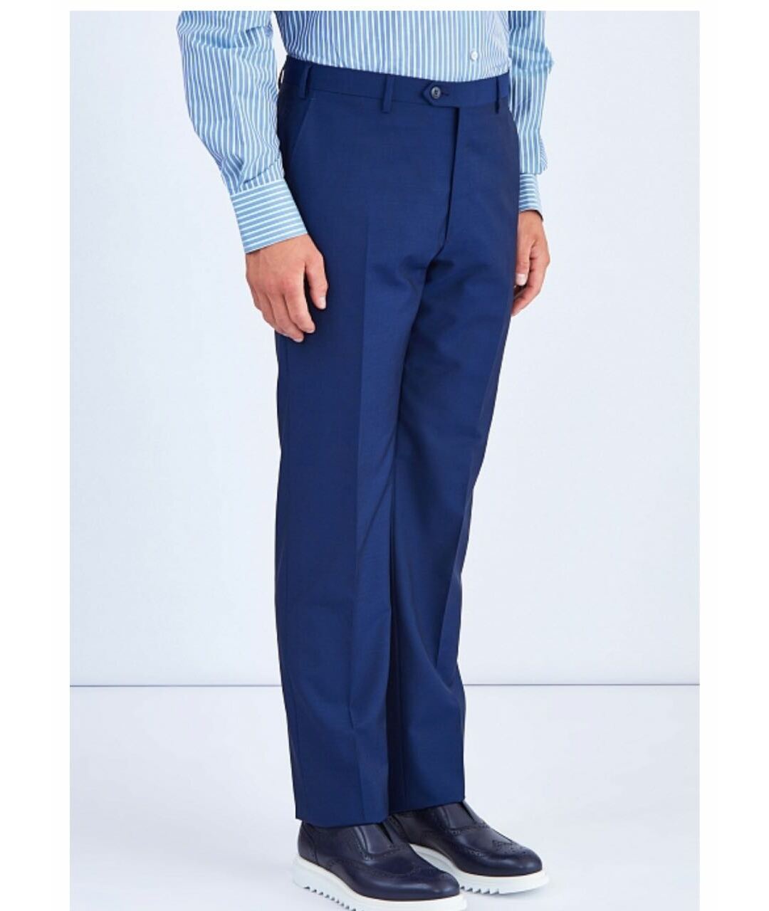 BRIONI Синие шерстяные классические брюки, фото 3