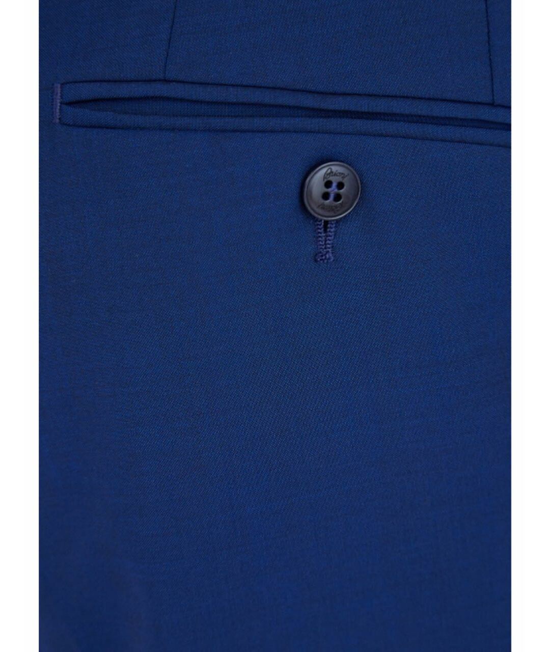 BRIONI Синие шерстяные классические брюки, фото 7