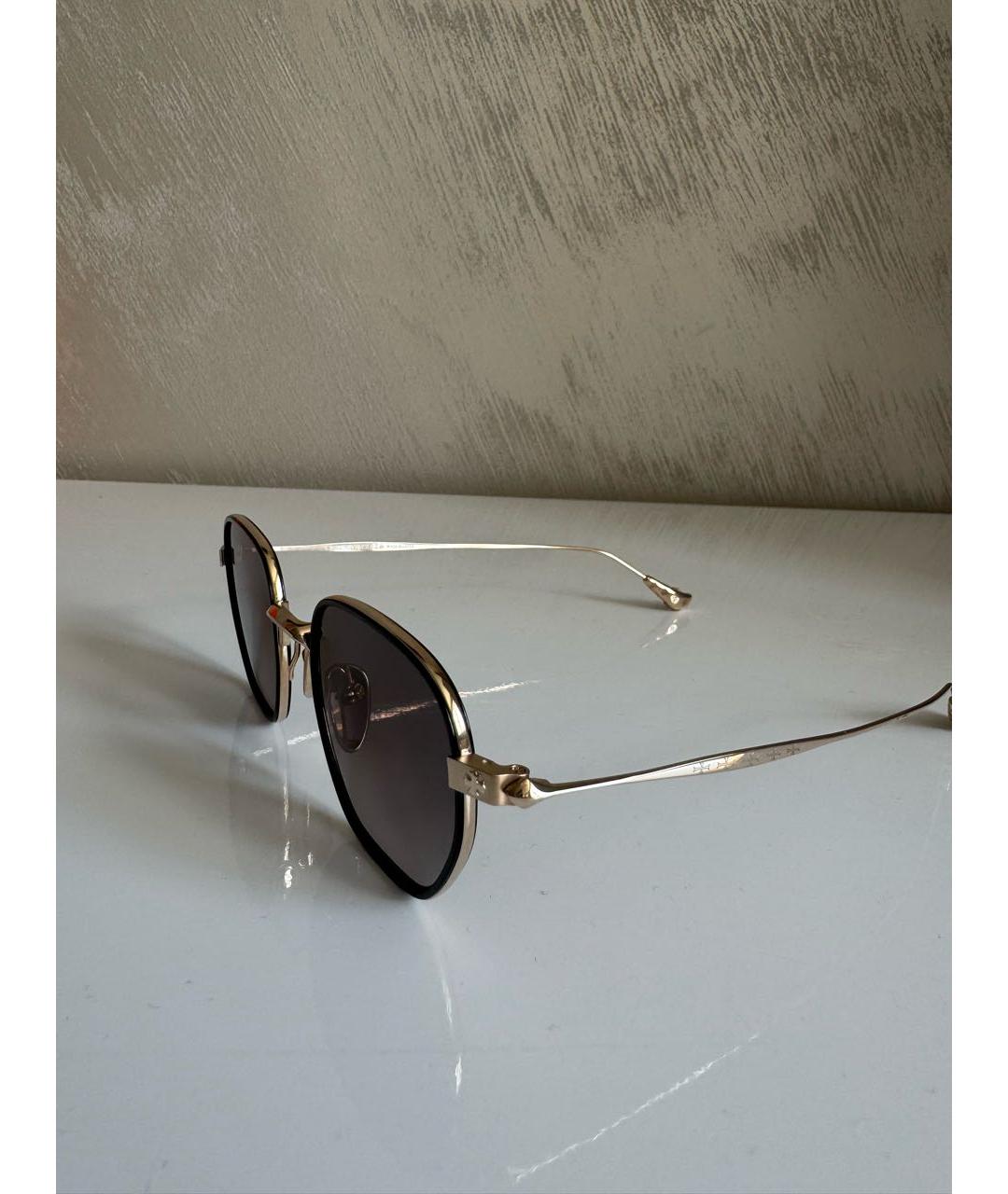 CHROME HEARTS Золотые металлические солнцезащитные очки, фото 6