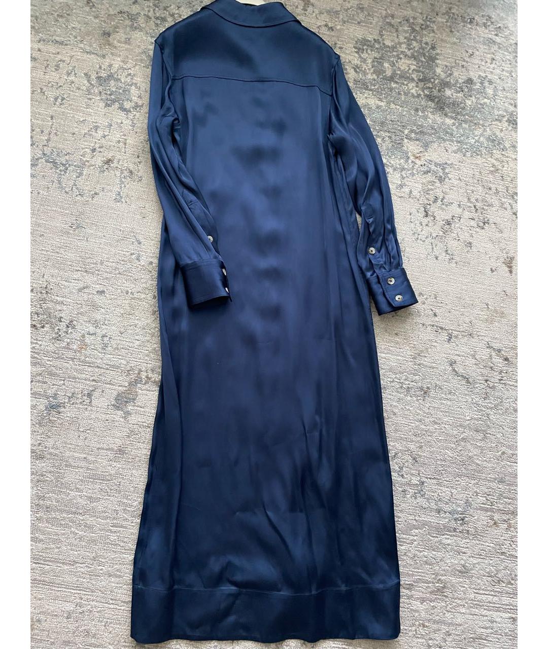 LOULOU STUDIO Темно-синее вискозное повседневное платье, фото 2