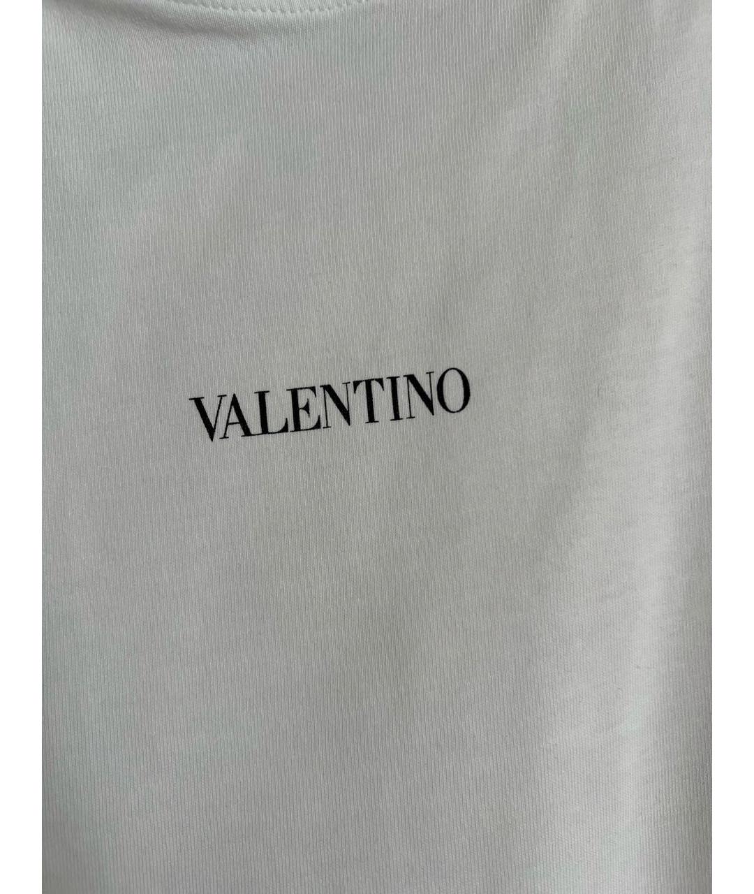 VALENTINO Белая хлопковая футболка, фото 4