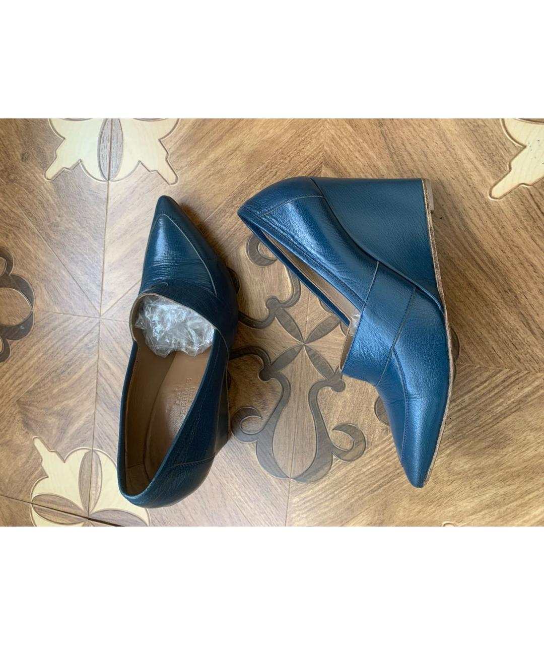 HERMES PRE-OWNED Синие кожаные туфли, фото 8