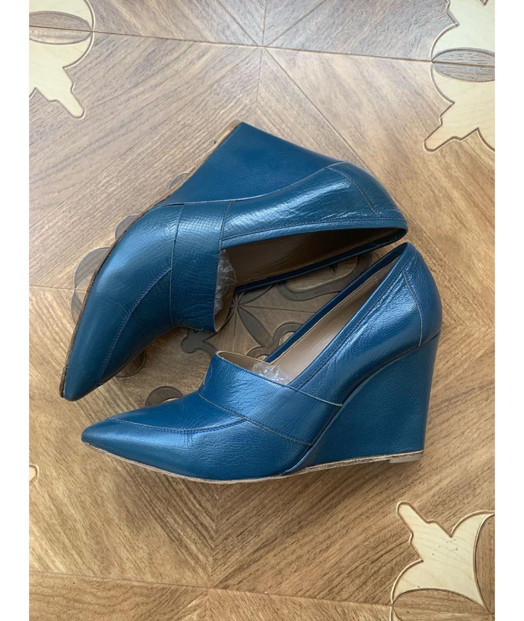 HERMES PRE-OWNED Синие кожаные туфли, фото 9