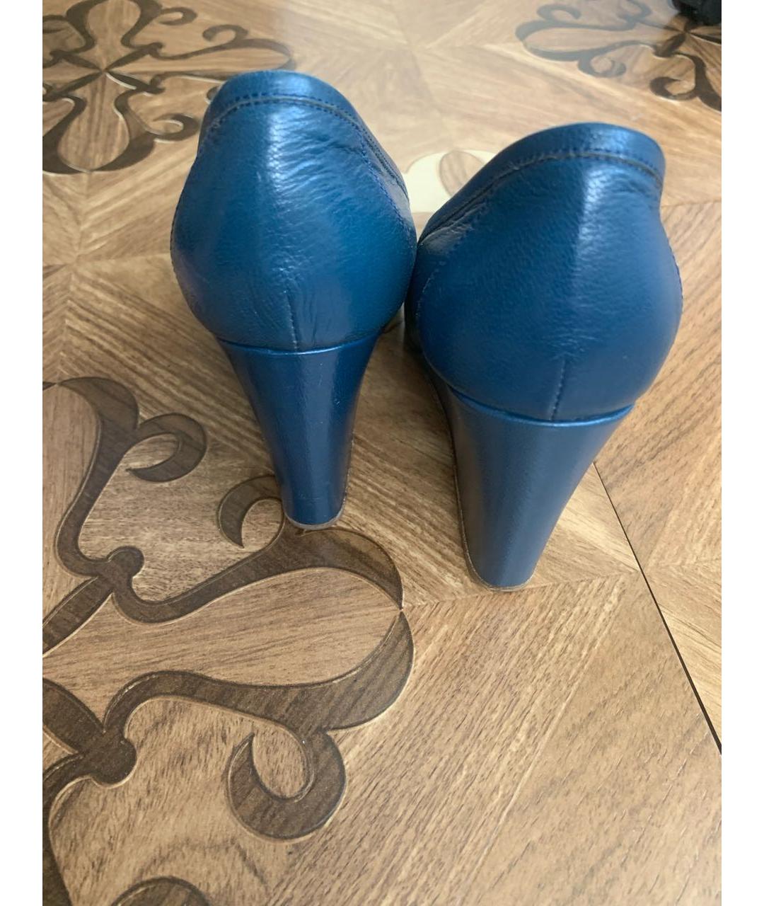 HERMES PRE-OWNED Синие кожаные туфли, фото 6