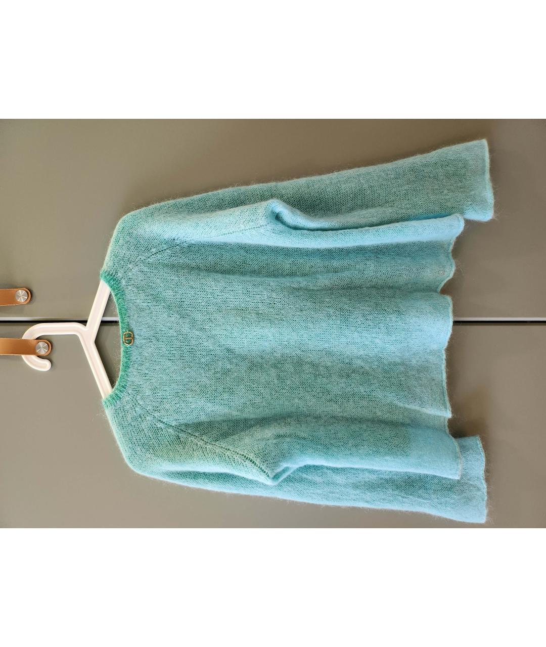 TWIN-SET Голубой шерстяной джемпер / свитер, фото 2