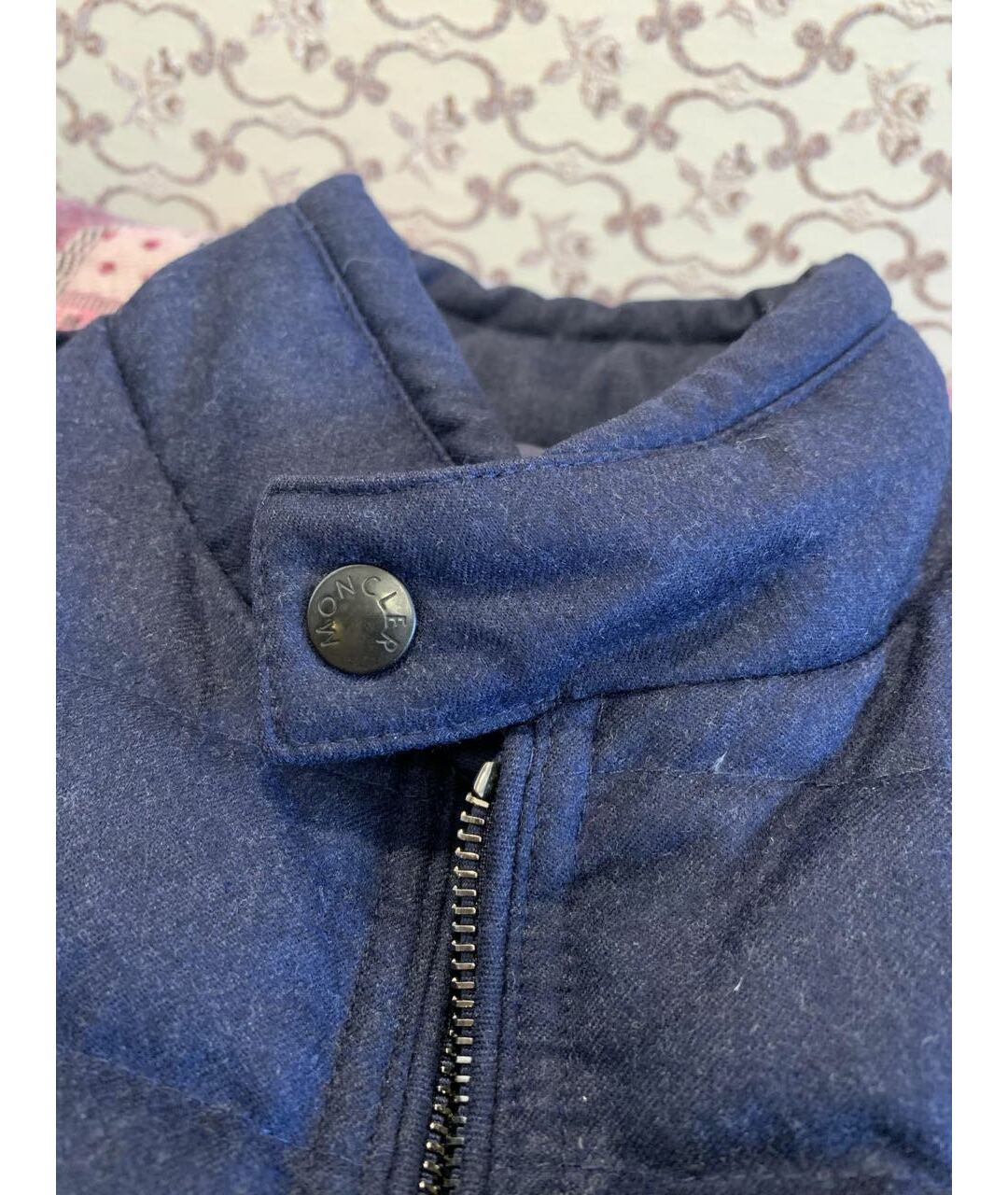 MONCLER Темно-синяя шерстяная куртка, фото 2