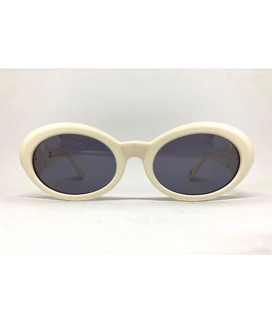 VERSACE Белые пластиковые солнцезащитные очки, фото 8