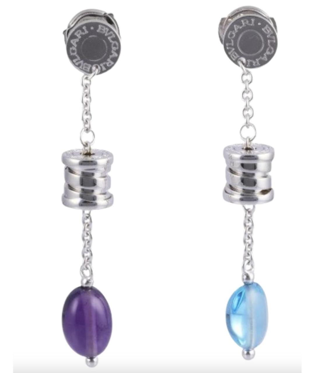 BVLGARI Серебряные серьги из белого золота, фото 8