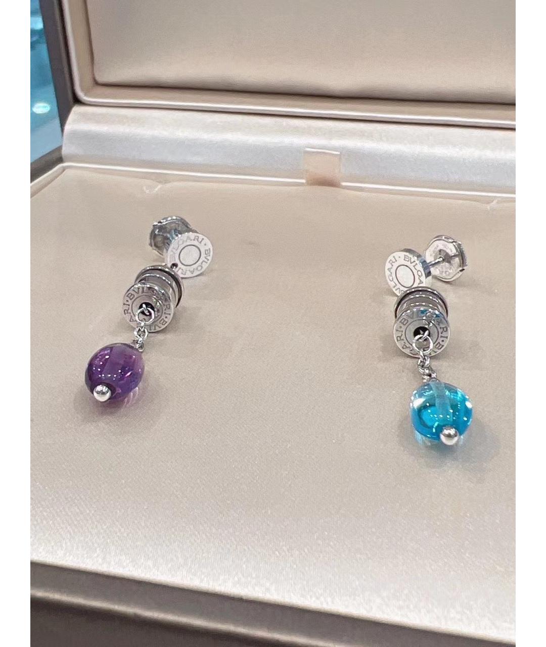 BVLGARI Серебряные серьги из белого золота, фото 5