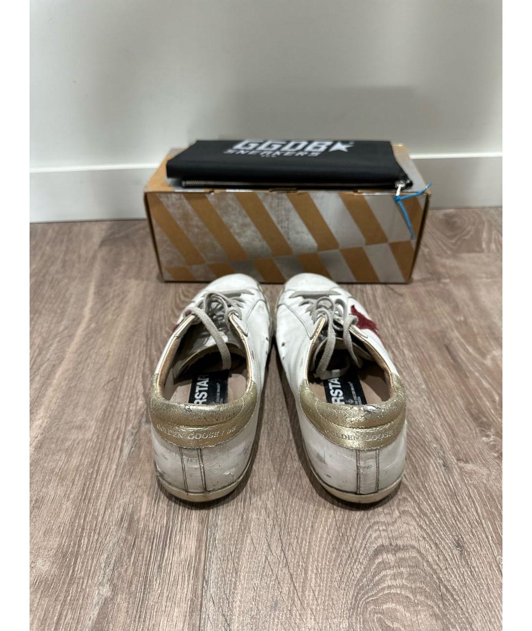 GOLDEN GOOSE DELUXE BRAND Белые кожаные кеды, фото 3