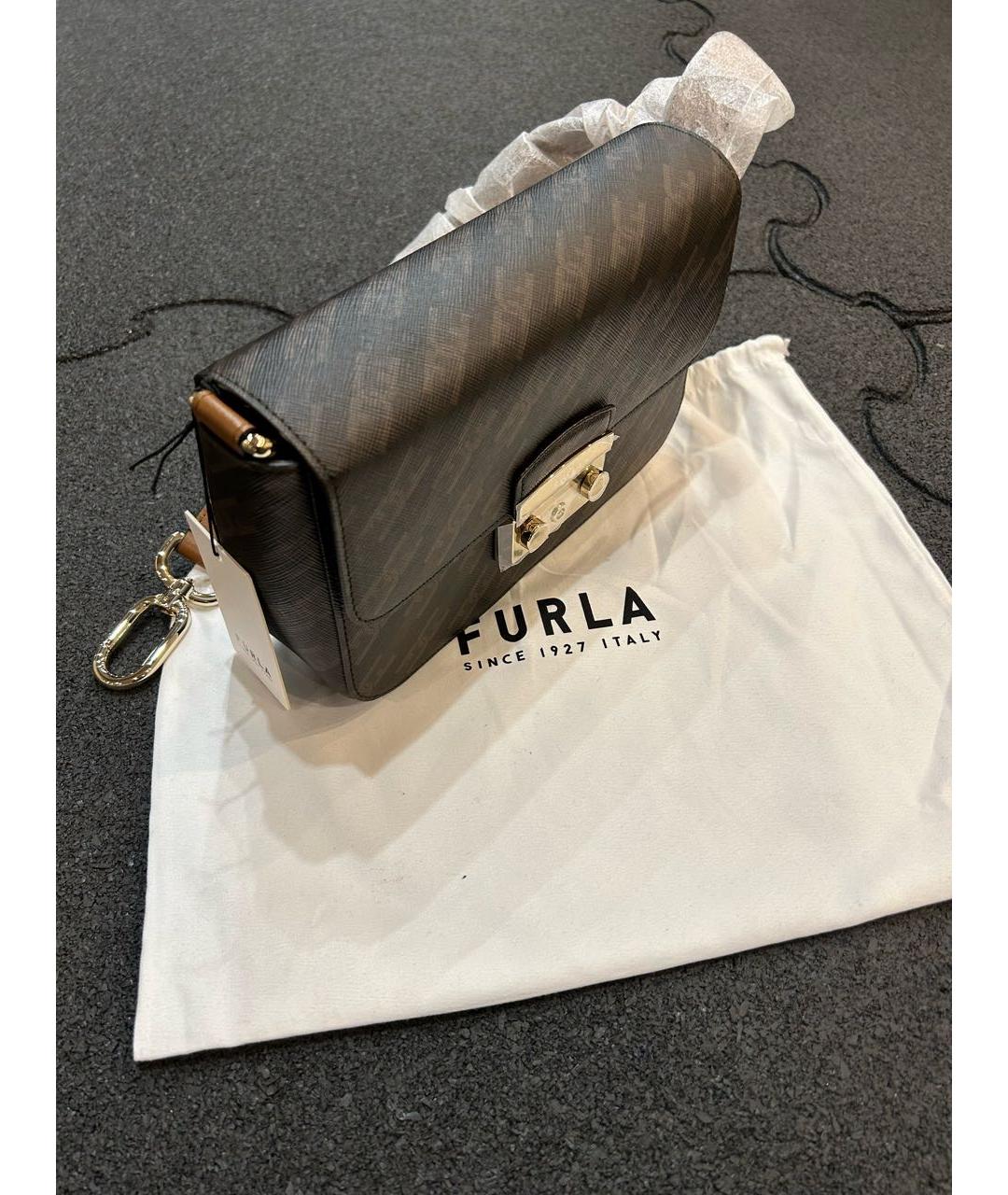 FURLA Коричневая сумка через плечо, фото 2