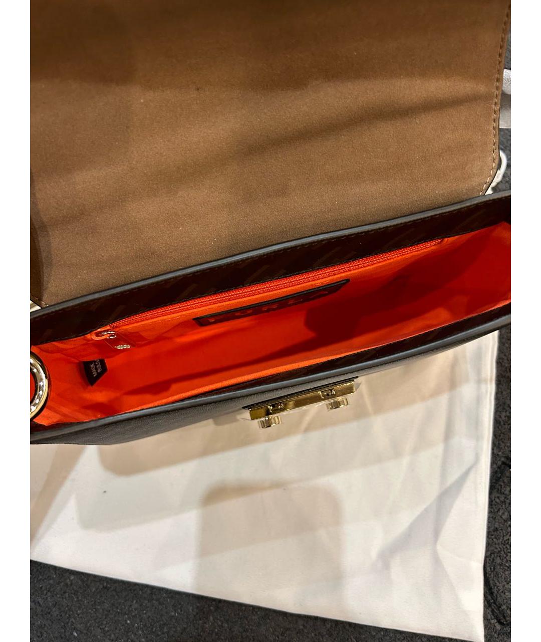 FURLA Коричневая сумка через плечо, фото 4
