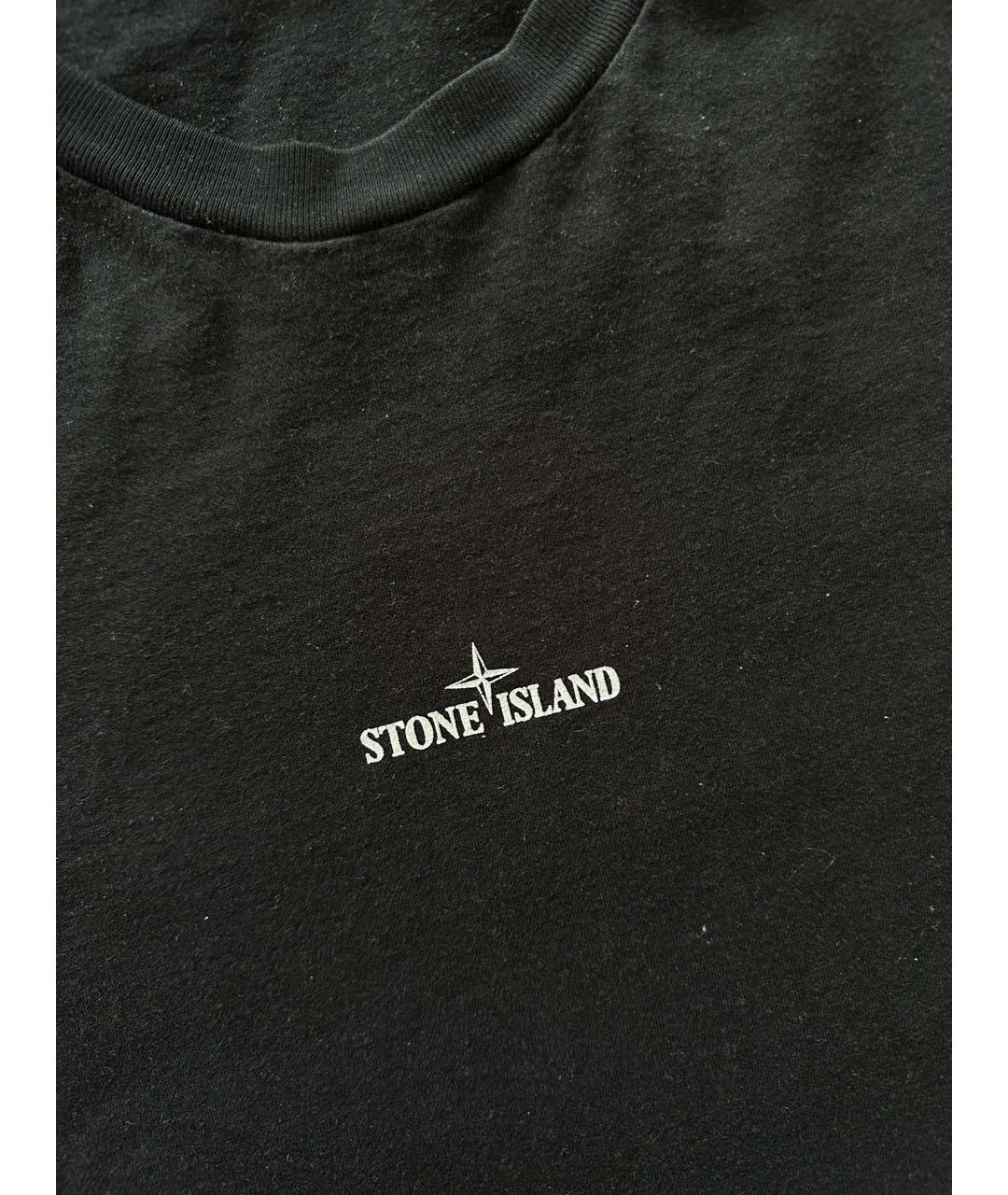 STONE ISLAND Черная футболка, фото 3